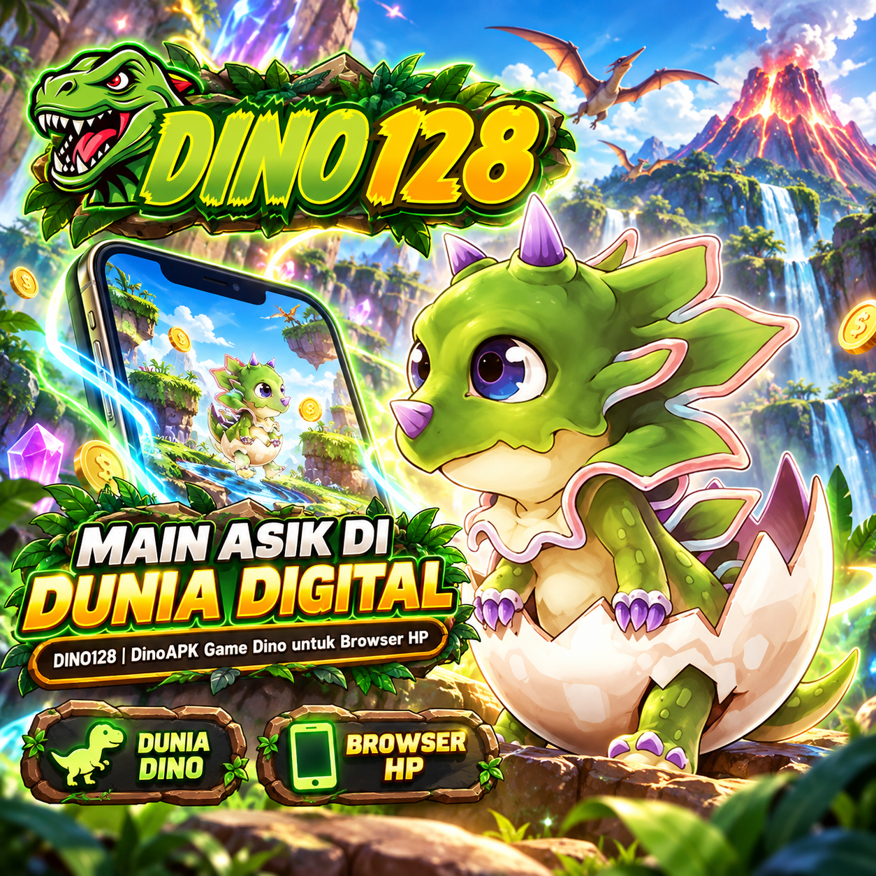 DINO128 DinoAPK Game Dino untuk Browser HP
